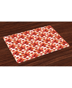 Ambesonne Floral Place Mats Set of 4