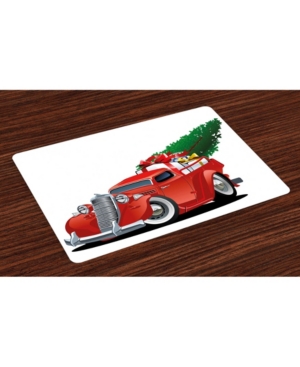 Ambesonne Christmas Place Mats Set of 4