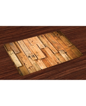 Ambesonne Wooden Place Mats Set of 4