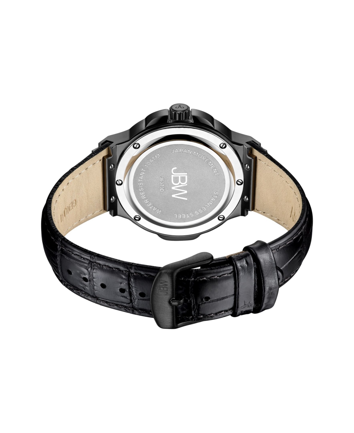 Jbw Men's Saxon Diamond (1/6 ct. t.w.) Watch in Gunmetal-plated Stainless Steel Watch 48mm