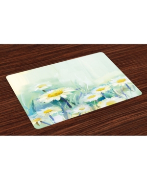 Ambesonne Flower Place Mats Set of 4