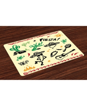 Ambesonne Mexican Place Mats Set of 4