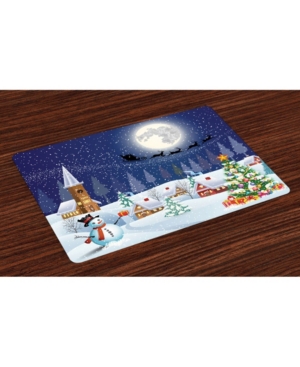 Ambesonne Christmas Place Mats Set of 4