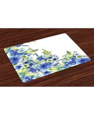 Ambesonne Watercolor Flower Place Mats Set of 4