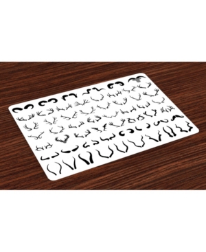 Ambesonne Antlers Place Mats Set of 4