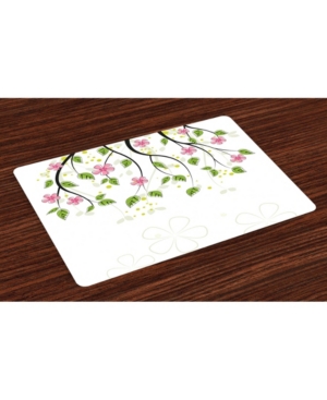 Ambesonne Floral Place Mats Set of 4