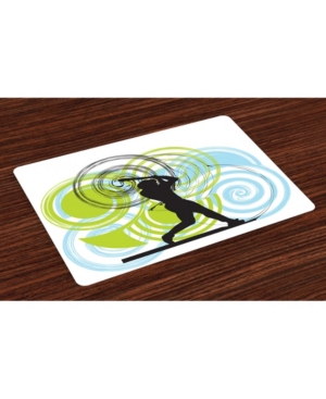 Ambesonne Baseball Place Mats Set of 4
