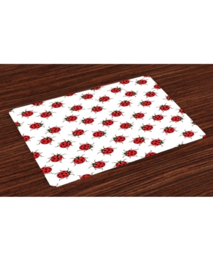 Ambesonne Ladybugs Place Mats Set of 4