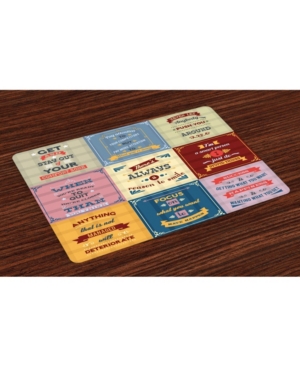 Ambesonne Saying Place Mats Set of 4