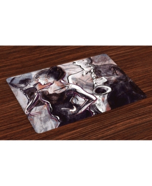 Ambesonne Music Place Mats Set of 4