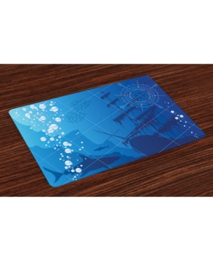 Ambesonne Nautical Place Mats Set of 4