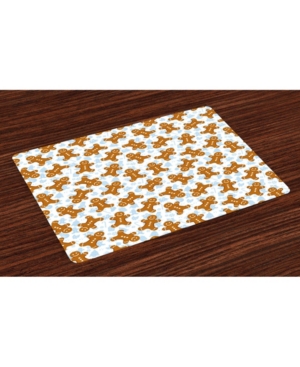 Ambesonne Gingerbread Man Place Mats Set of 4