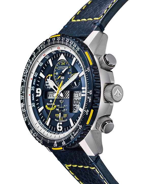citizen eco drive chronograph leather strap