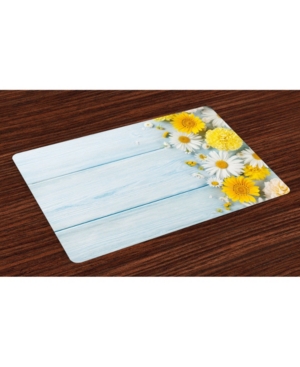 Ambesonne Flower Place Mats Set of 4