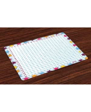 Ambesonne Educational Place Mats Set of 4