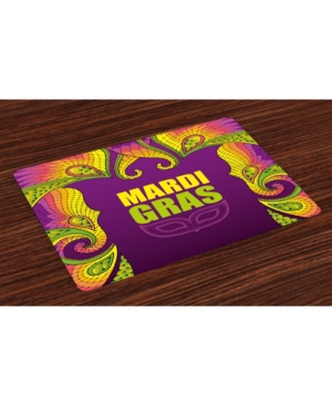 Ambesonne Mardi Gras Place Mats Set of 4