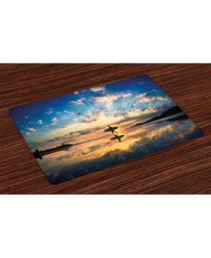 Ambesonne Ride the Wave Place Mats Set of 4