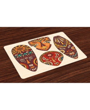 Ambesonne Tiki Bar Place Mats Set of 4