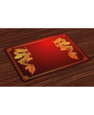 Ambesonne Dragon Place Mats Set of 4