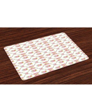 Ambesonne Shabby Flora Place Mats Set of 4
