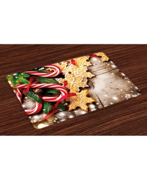Ambesonne Christmas Place Mats Set of 4