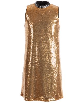 guess gold sequin dress