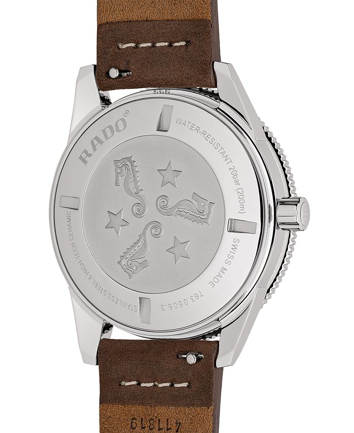 Rado Men's Swiss Automatic Captain Cook Traditional Brown Leather Strap