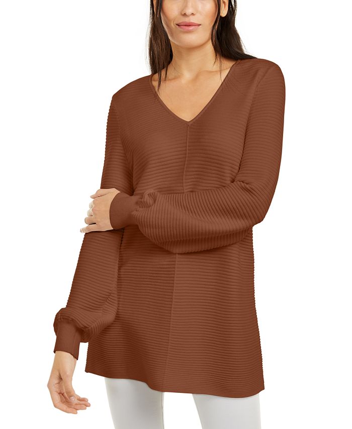 Alfani ribbed shop tunic sweater