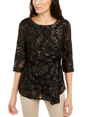 macys velvet tops