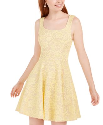 juniors yellow dress