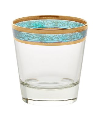 Melania Collection Multicolor Double Old Fashion Glasses, Set of 6 