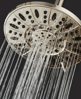 High-Pressure Multiple Setting 7-in Rainfall Shower Head with Pause Mode