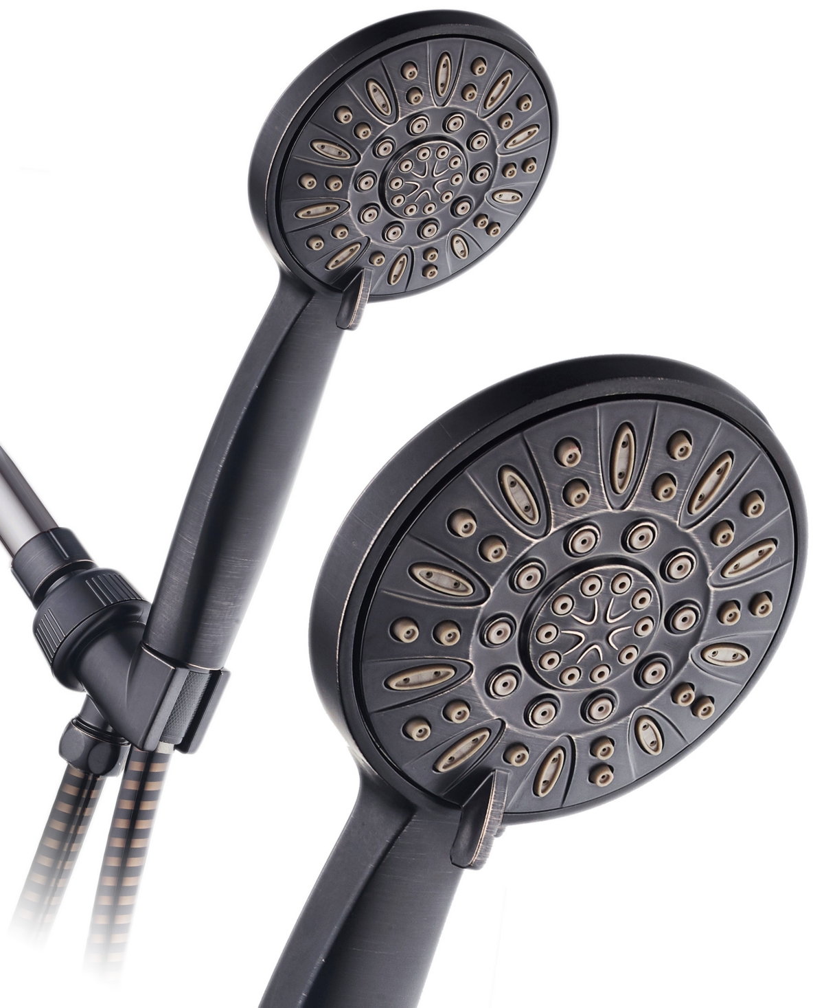 High-Pressure 6-setting Handheld Shower Head with Extra-long 6 Foot Hose - Oil Rubbed Bronze