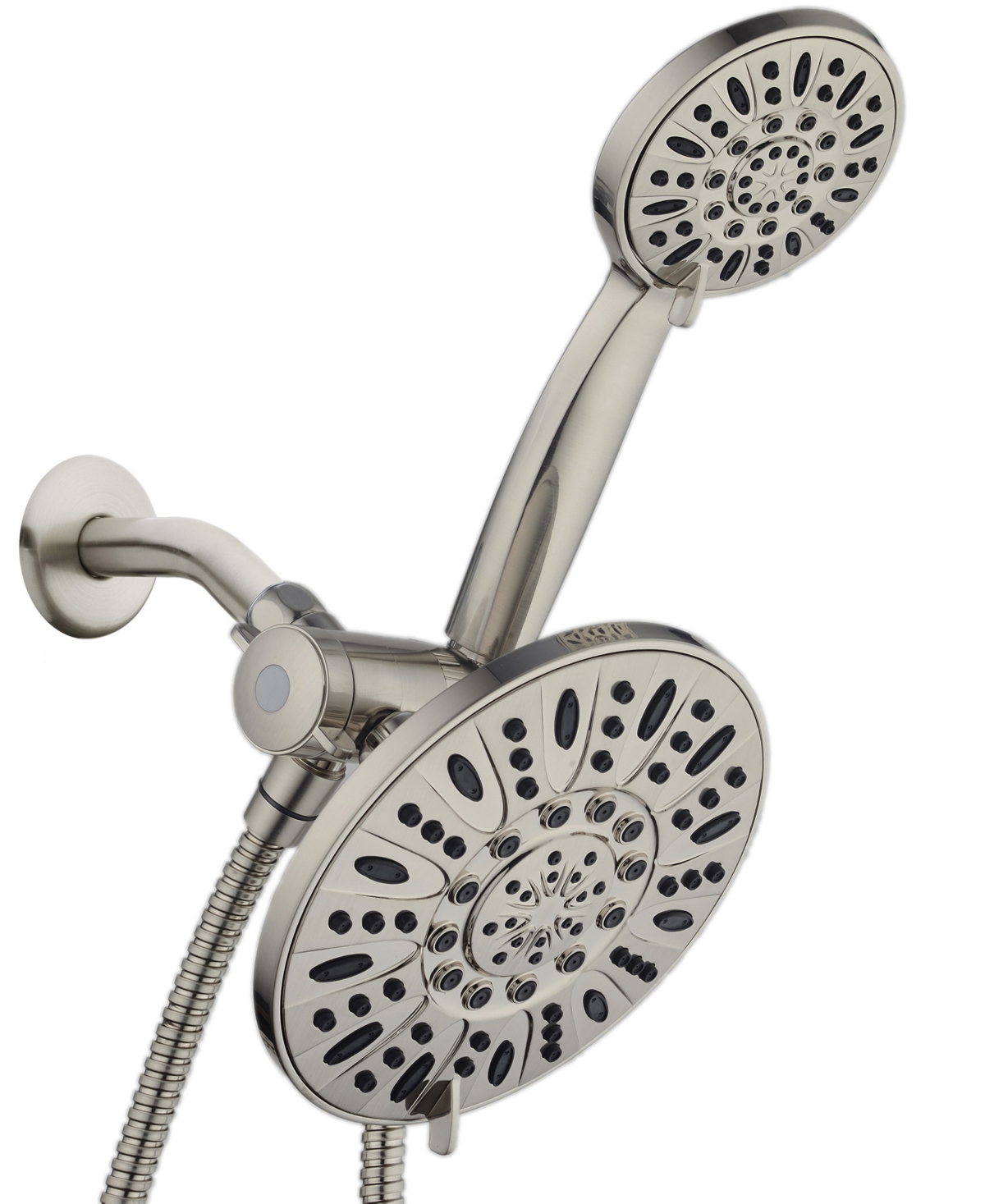 High-Pressure 48-Setting Shower Head Combo with Extra-long 6 Foot Hose - Brushed Nickel
