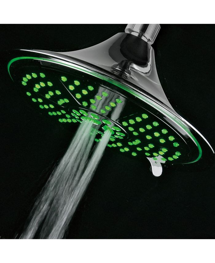 HotelSpa Hotel Spa 8 Inch, 5Setting Rainfall LED Shower Head with