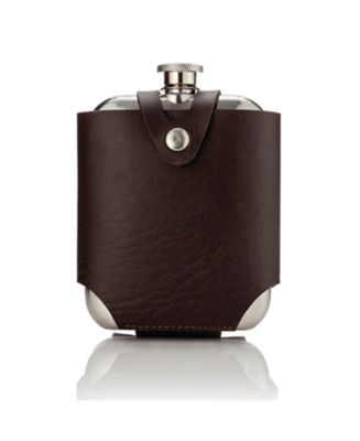 Viski Stainless Steel Flask and Traveling Case - Macy's