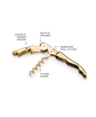 24k Gold Plated Signature Double Hinged Corkscrew