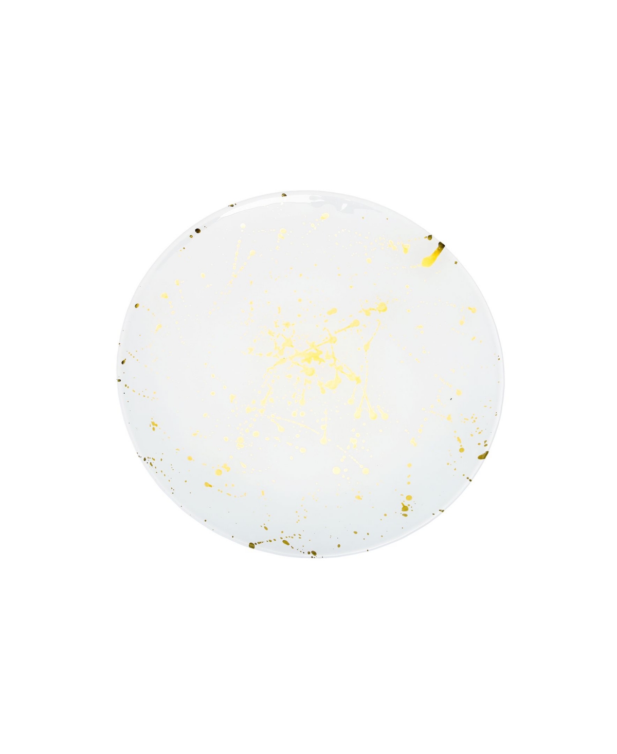 Charger Plate with Splashy Gold Tone Design - Natural