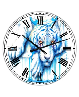 Designart Blue Tears Large Cottage Wall Clock - 36