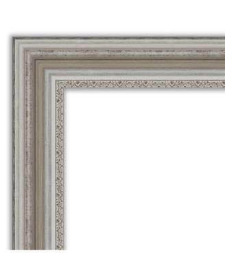 Parlor Silver-tone Framed Bathroom Vanity Wall Mirror, 25.5" x 25.50"