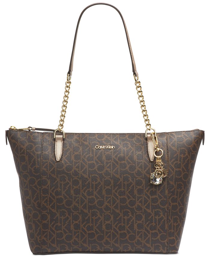 Calvin klein marybelle leather tote store