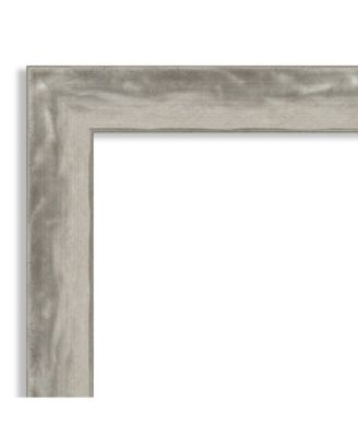 Waveline Silver-tone Framed Bathroom Vanity Wall Mirror, 32.38" x 26.38"