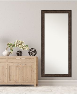 Ridge Framed Floor/Leaner Full Length Mirror, 29.5" x 65.50"