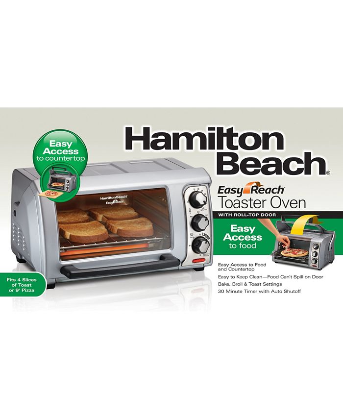 Hamilton Beach Easy Reach Toaster Oven with RollTop Door Macy's