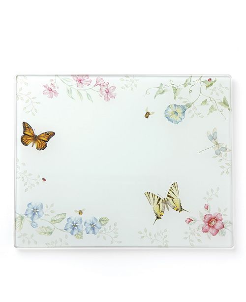 Lenox Butterfly Meadow Kitchen Large Glass Food Board Created For Macy S Reviews Home Macy S