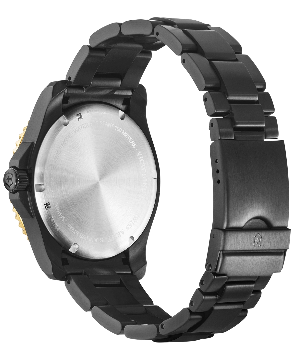 Shop Victorinox Men's Maverick Black Pvd Stainless Steel Bracelet Watch 43mm