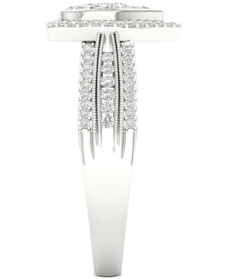 Diamond Teardrop Cluster Statement Ring (1/2 ct. t.w.) in Sterling Silver