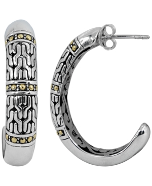 image of Bali Heritage Signature Earrings in Sterling Silver and 18k Yellow Gold Accents