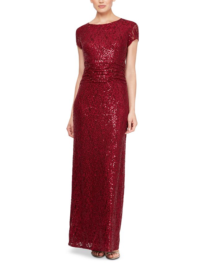 SL Fashions Sequined Lace Gown & Reviews - Dresses - Women - Macy's
