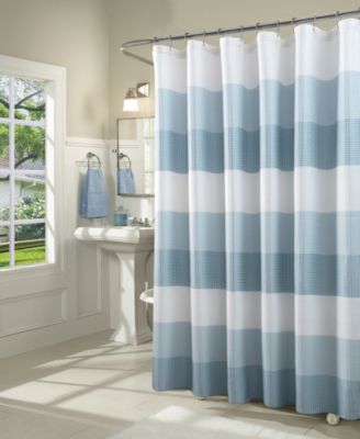 Ombre Waffle Striped Shower Curtain, 70" x 72"